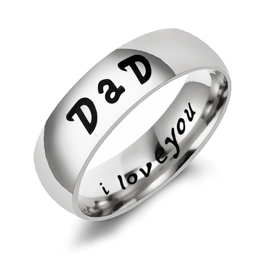 European and American New Family DAD Ring LOVE MOM SON DAUGHTER Mother's Day Father's Day Gift Jewelry