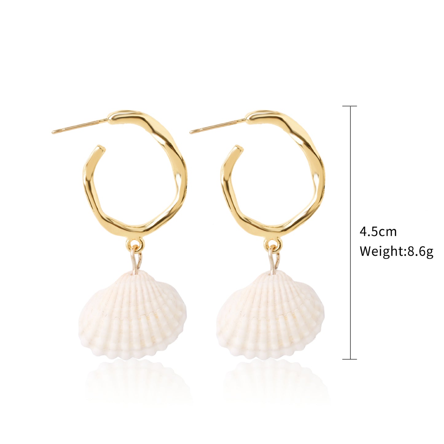 European and American New Marine Series Earrings Natural Stone Bohemi Shell Earrings Set Pearl Shell Earrings