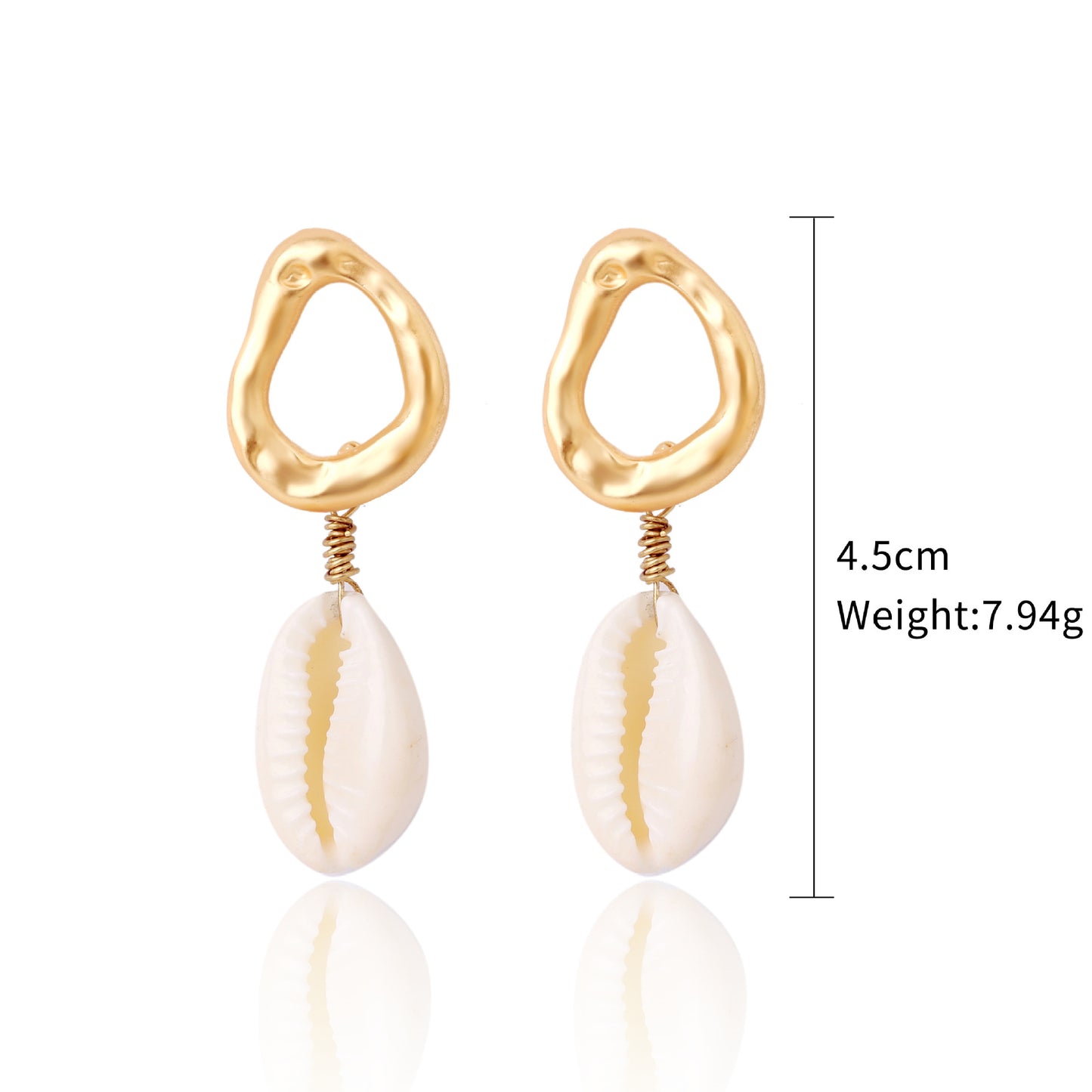 European and American New Marine Series Earrings Natural Stone Bohemi Shell Earrings Set Pearl Shell Earrings