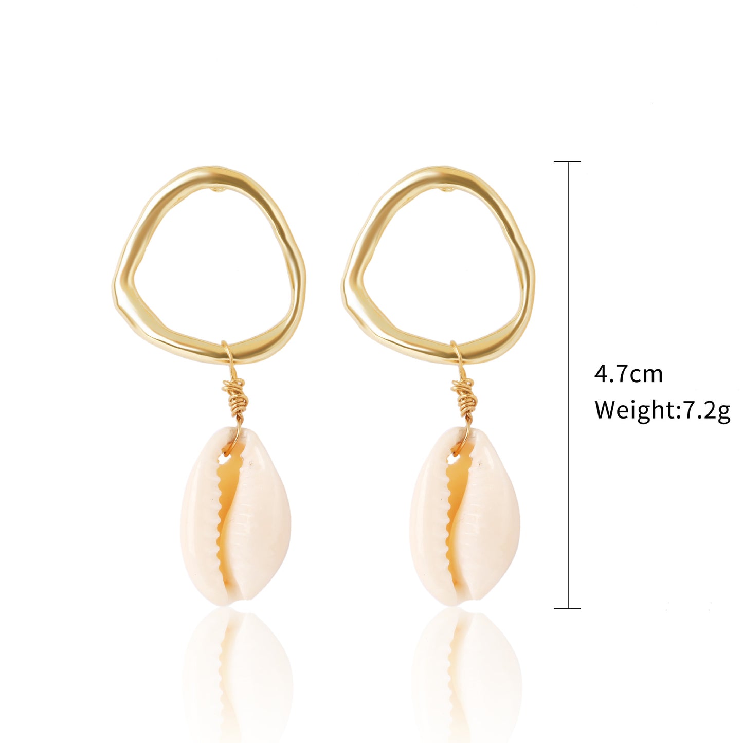 European and American New Marine Series Earrings Natural Stone Bohemi Shell Earrings Set Pearl Shell Earrings