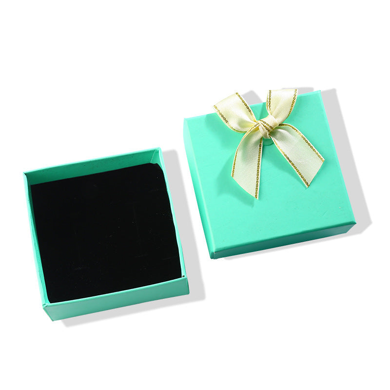 Popular European and American Creative Retro Bow Jewelry Box Box Necklace Ring Packaging Box Jewelry Box