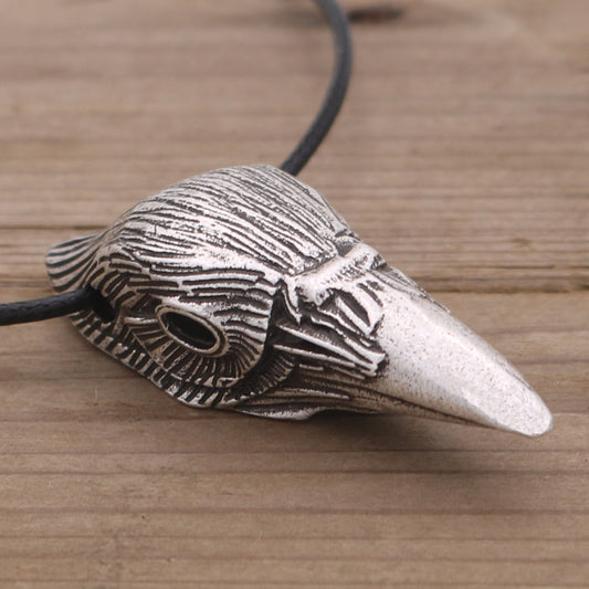 Crow Head Pendant Charm Blackbird Men's Necklace European and American Fashion Jewelry