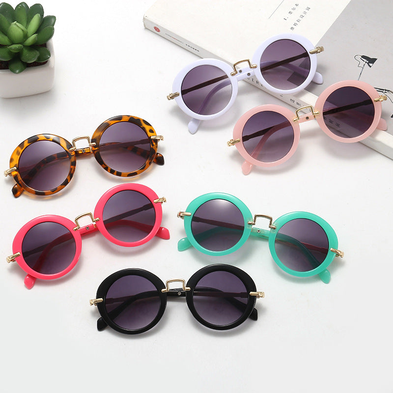 New Retro Round Children's Sunglasses Spring Outing Children's Sunglasses Fashion Sunglasses