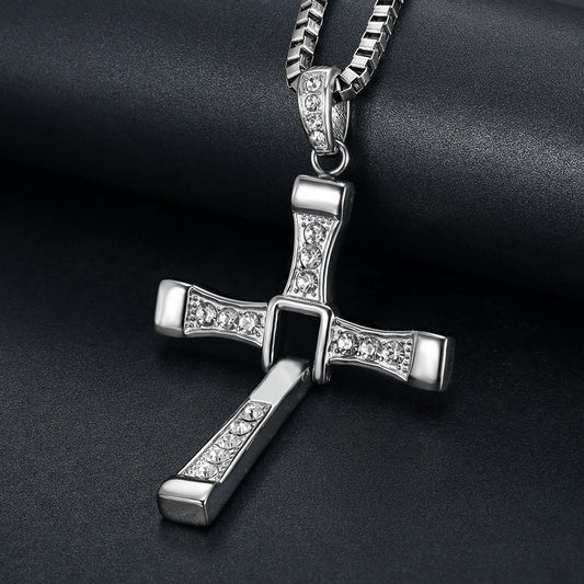 Titanium Steel Necklace, Toledo Same Men's Cross Pendant, Domineering Men's Stainless Steel Jewelry