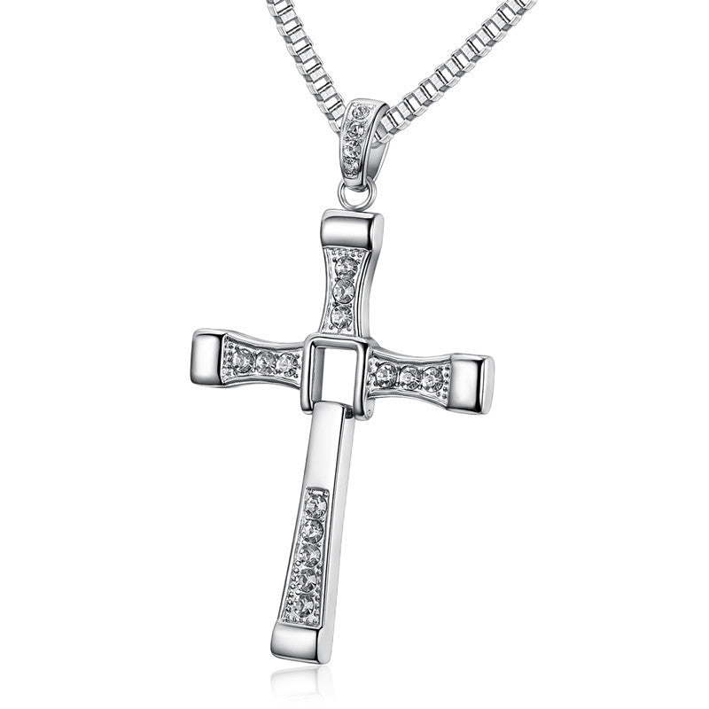 Titanium Steel Necklace, Toledo Same Men's Cross Pendant, Domineering Men's Stainless Steel Jewelry