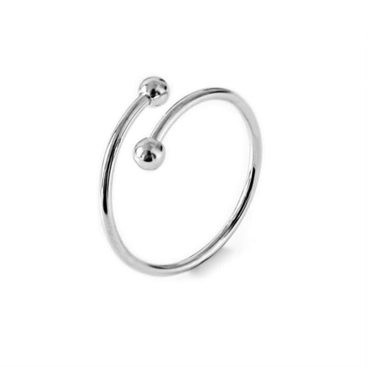 Korean Version of Fashionable Simple Cute Sweet Smooth Small Round Bead Open Ring