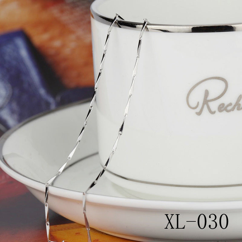 Europe America New Silver Jewelry Melon Seed Chain, Melon Seed Chain, Personalized Men's Collarbone Necklace Jewelry Wholesale