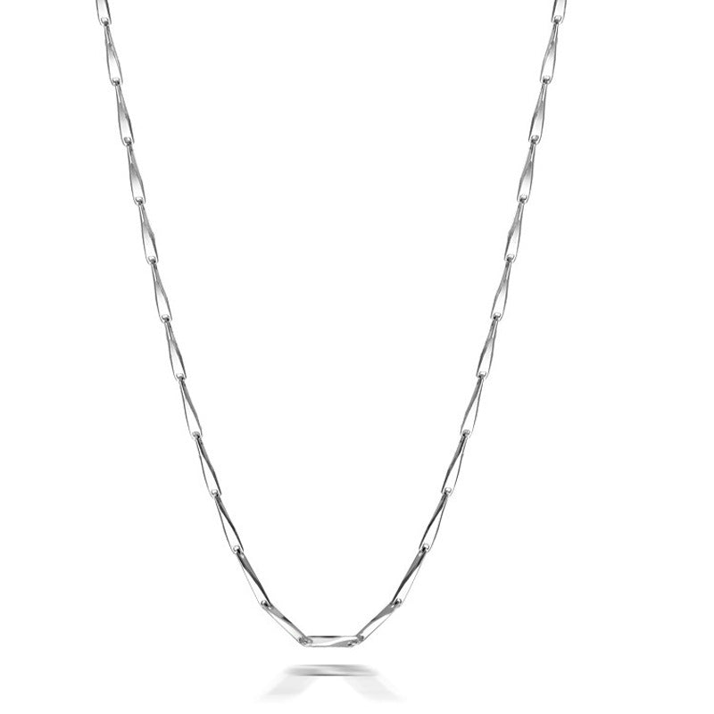 Europe America New Silver Jewelry Melon Seed Chain, Melon Seed Chain, Personalized Men's Collarbone Necklace Jewelry Wholesale