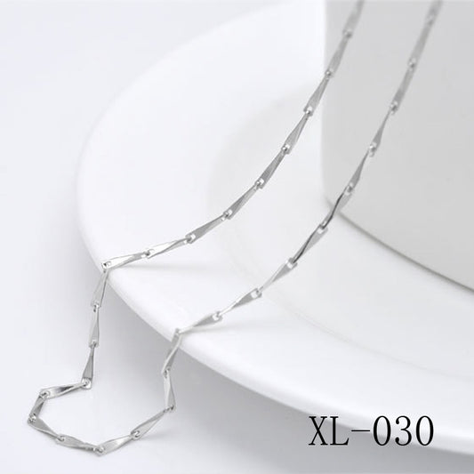 Europe America New Silver Jewelry Melon Seed Chain, Melon Seed Chain, Personalized Men's Collarbone Necklace Jewelry Wholesale