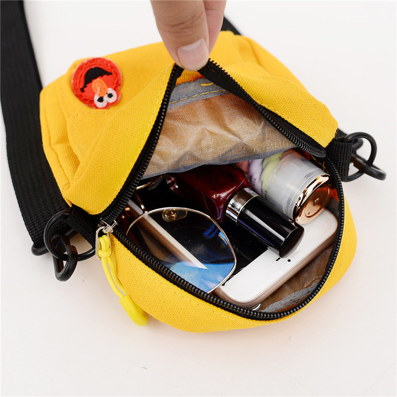 Korean Version Ins Canvas Messenger Bag Women's Bag New Student Small Fresh Hand Shoulder Bag