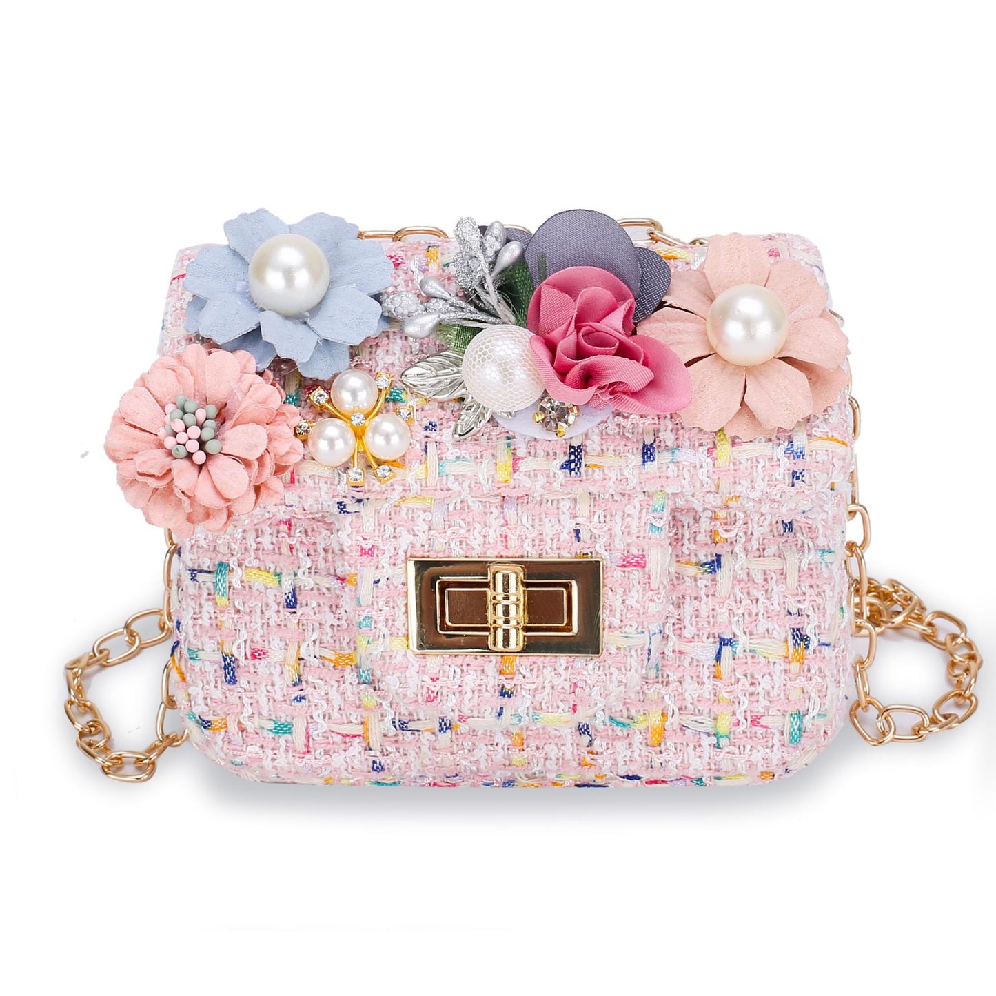 Children's Bag Cute Girl Cartoon Flower Shoulder Bag Small Fragrant Wind Messenger Bag Baby Change Bag Candy Bag