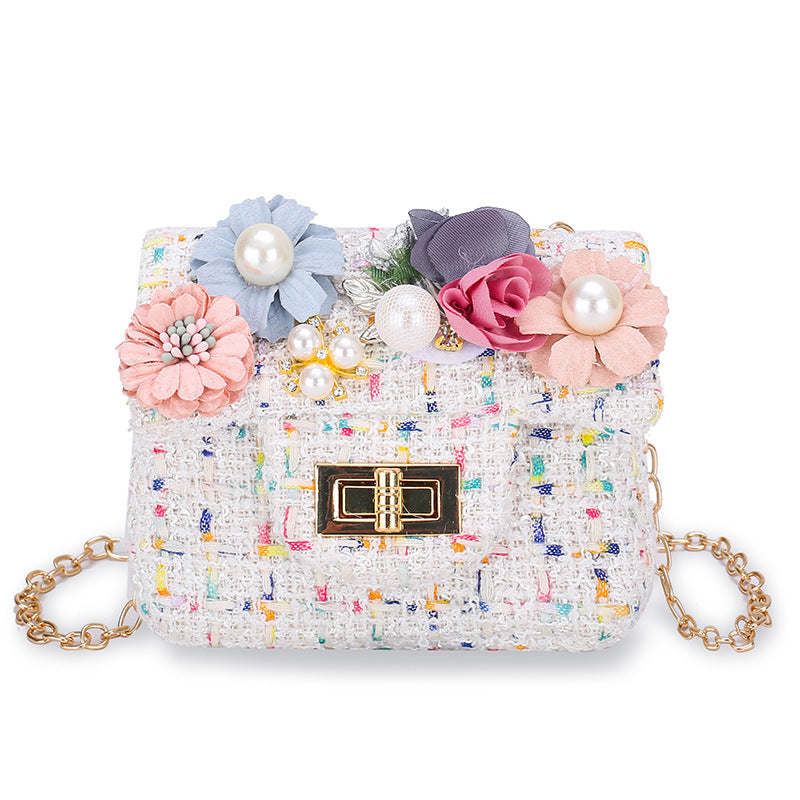 Children's Bag Cute Girl Cartoon Flower Shoulder Bag Small Fragrant Wind Messenger Bag Baby Change Bag Candy Bag