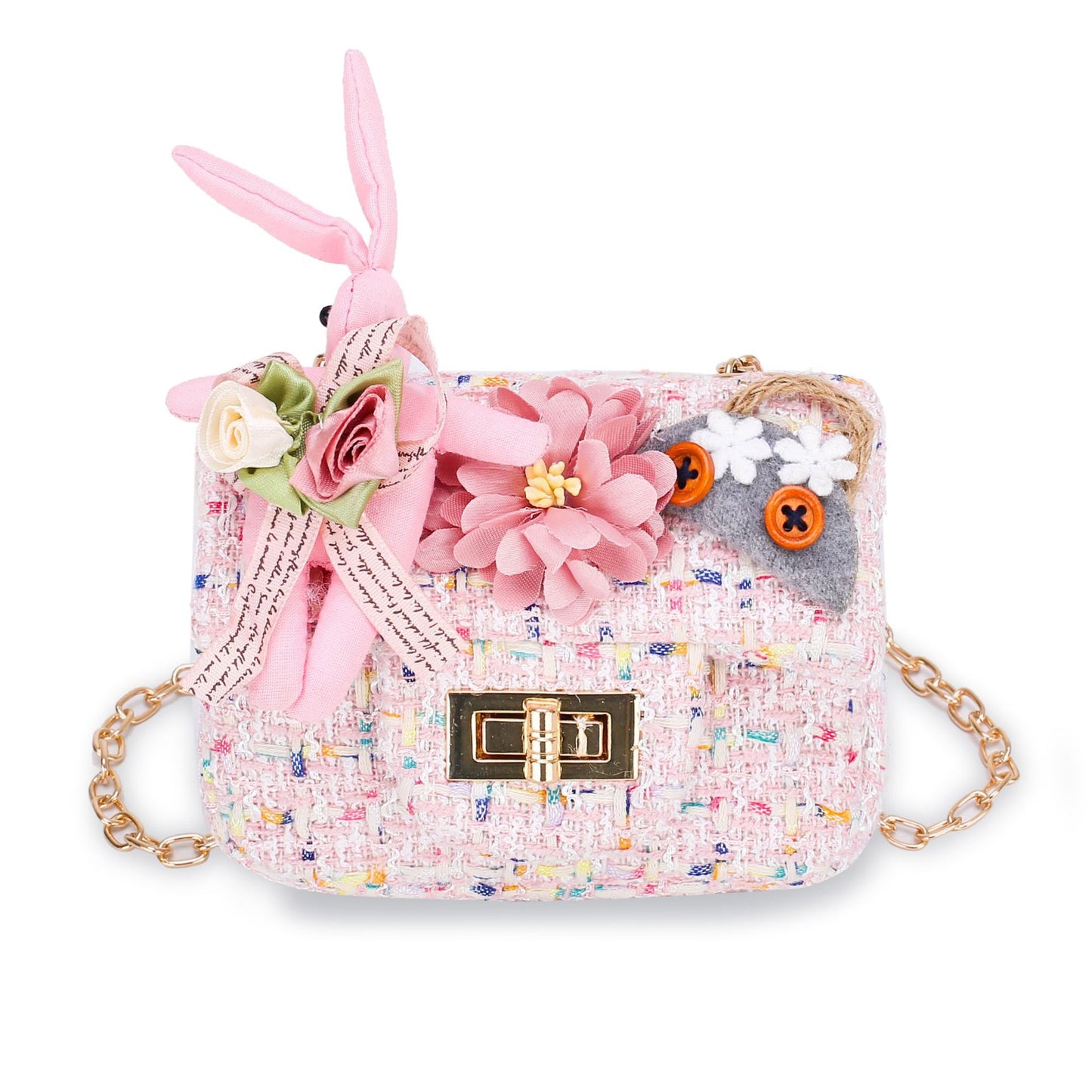 Children's Bag Cute Girl Cartoon Flower Shoulder Bag Small Fragrant Wind Messenger Bag Baby Change Bag Candy Bag