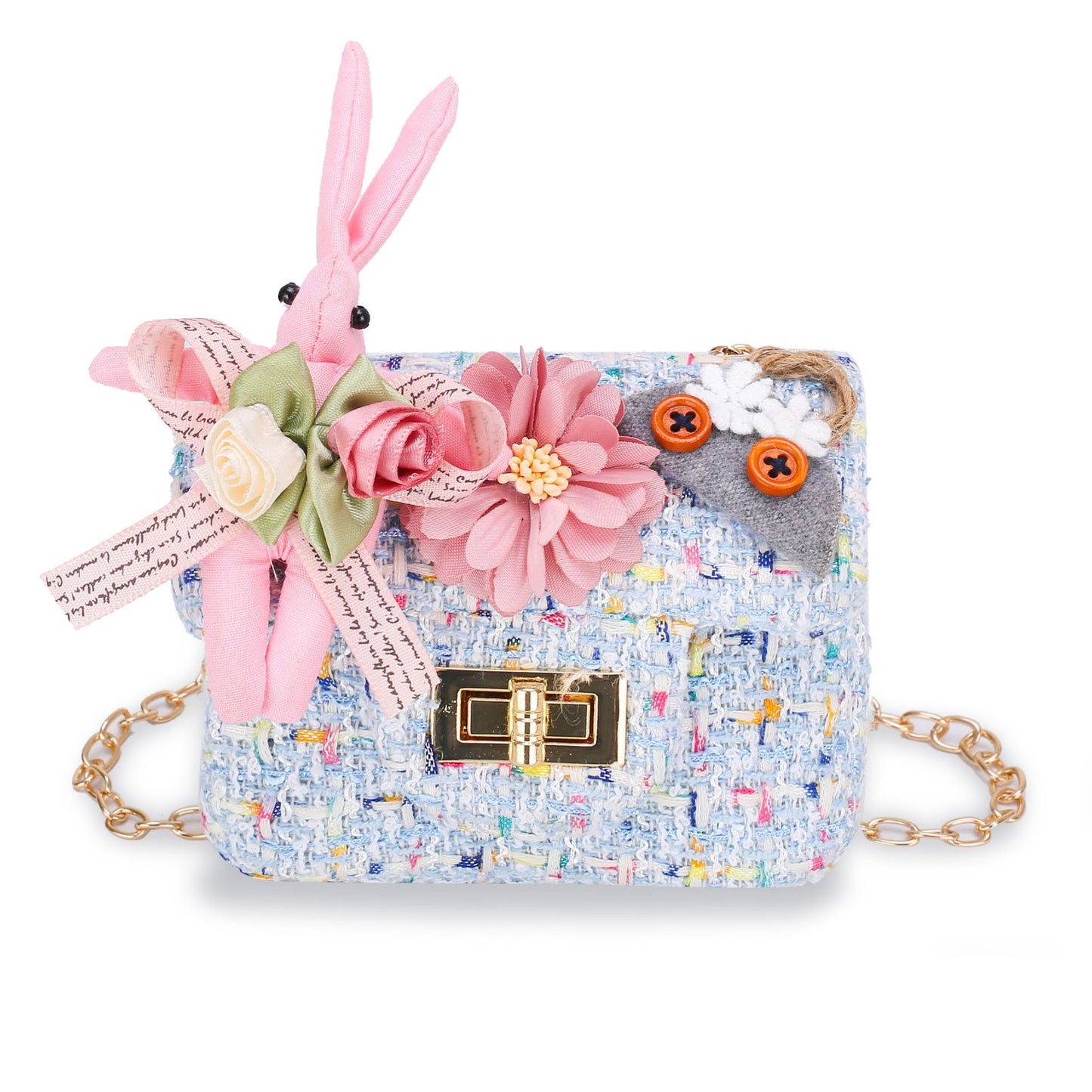 Children's Bag Cute Girl Cartoon Flower Shoulder Bag Small Fragrant Wind Messenger Bag Baby Change Bag Candy Bag