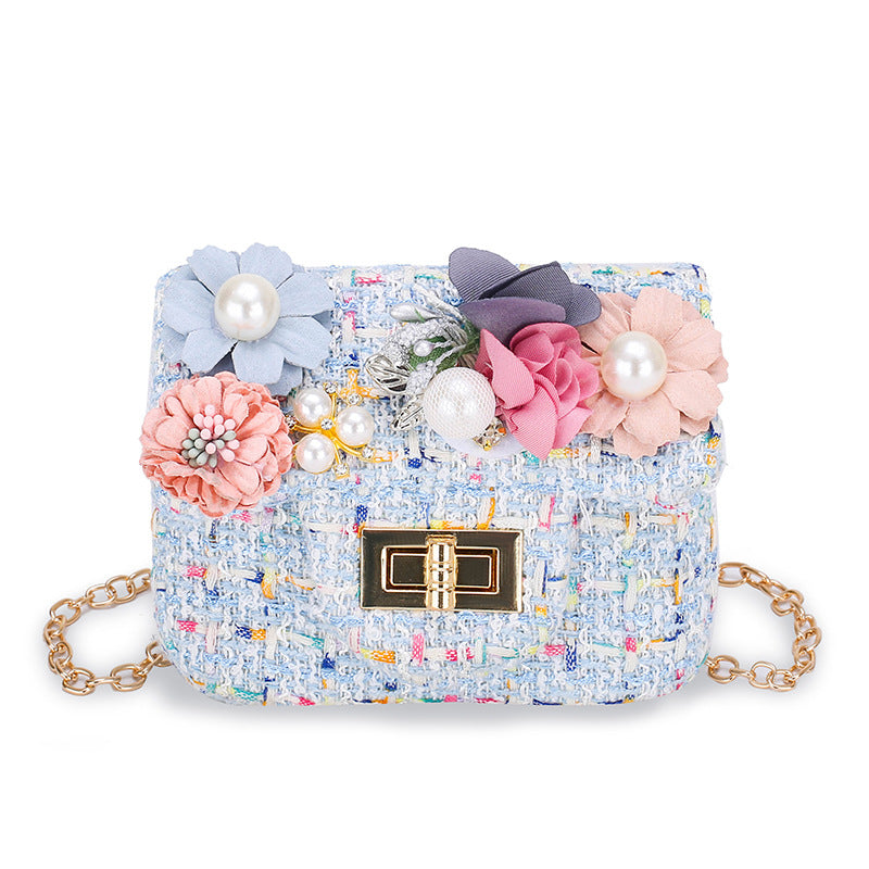 Children's Bag Cute Girl Cartoon Flower Shoulder Bag Small Fragrant Wind Messenger Bag Baby Change Bag Candy Bag