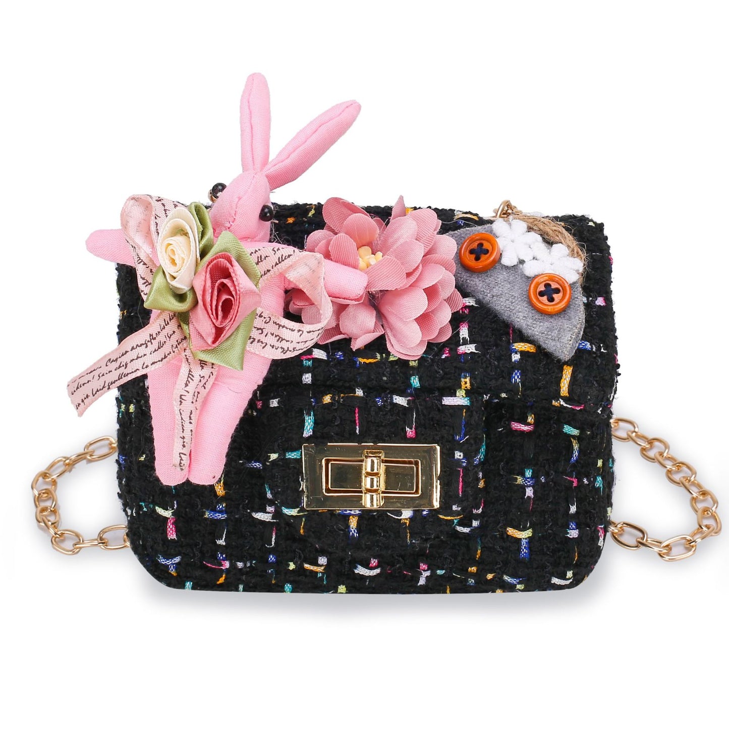 Children's Bag Cute Girl Cartoon Flower Shoulder Bag Small Fragrant Wind Messenger Bag Baby Change Bag Candy Bag