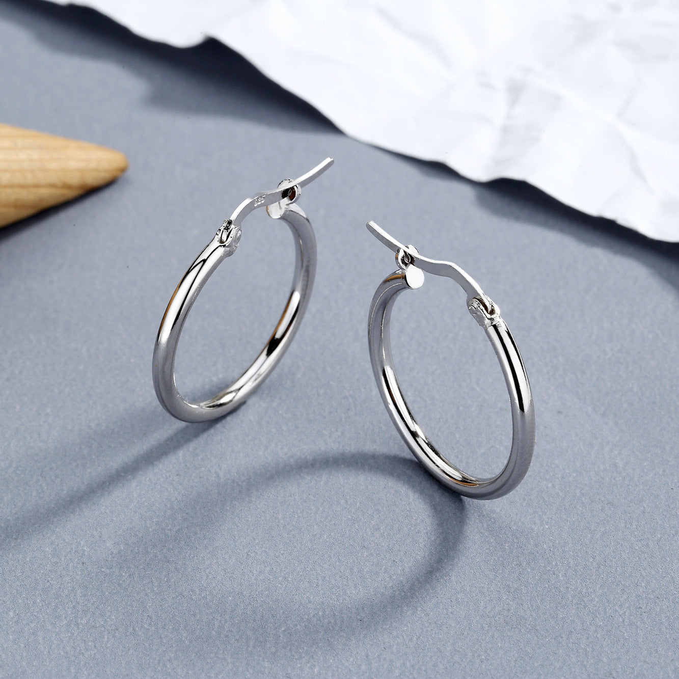 Earrings Korea, Temperament 925 Sterling Silver Simple Personality Geometric Hollow Ring Circle Earrings Earrings Ear Buckle Earrings