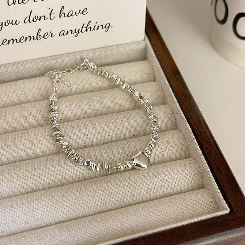 Personality Sweet Cool Baroque Pearl Love Bracelet Fashion Temperament Lucky Lucky Hang Tag Bracelet Personality Jewelry