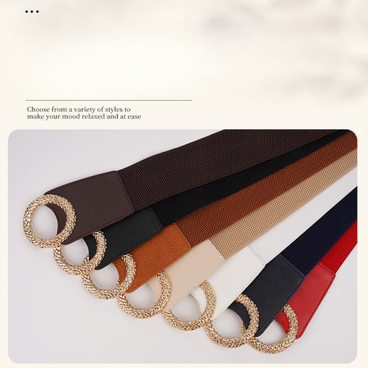 Manufacturer Sells Women's Elastic Belt, Fashionable Elastic Wide Waist Seal, New Casual Skirt Decorative Black Belt