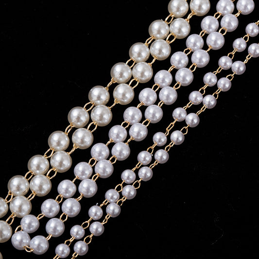 Factory Direct Handmade Chain, Highlight Pearl Chain DIY Earrings Necklace Bracelet, Pure Handmade Pearl Chain