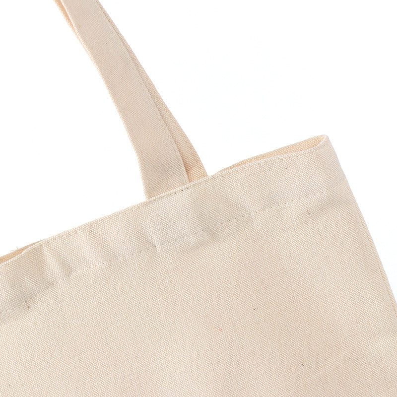 Solid Color Blank New Japanese Commuter Small Fresh Canvas Bag Student Handbag Tote Bag Cotton Bag