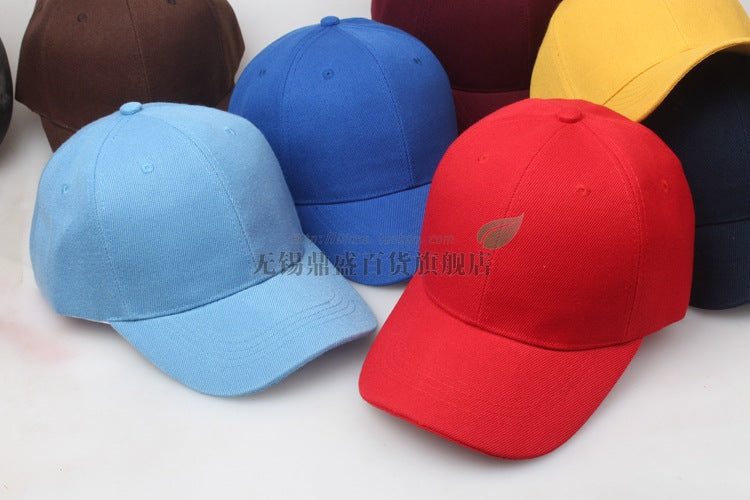 Spot Wholesale Cotton Thickened Solid Color Blank Cap Hat Work Cap Advertising Cap Baseball Cap Korean Version Tide