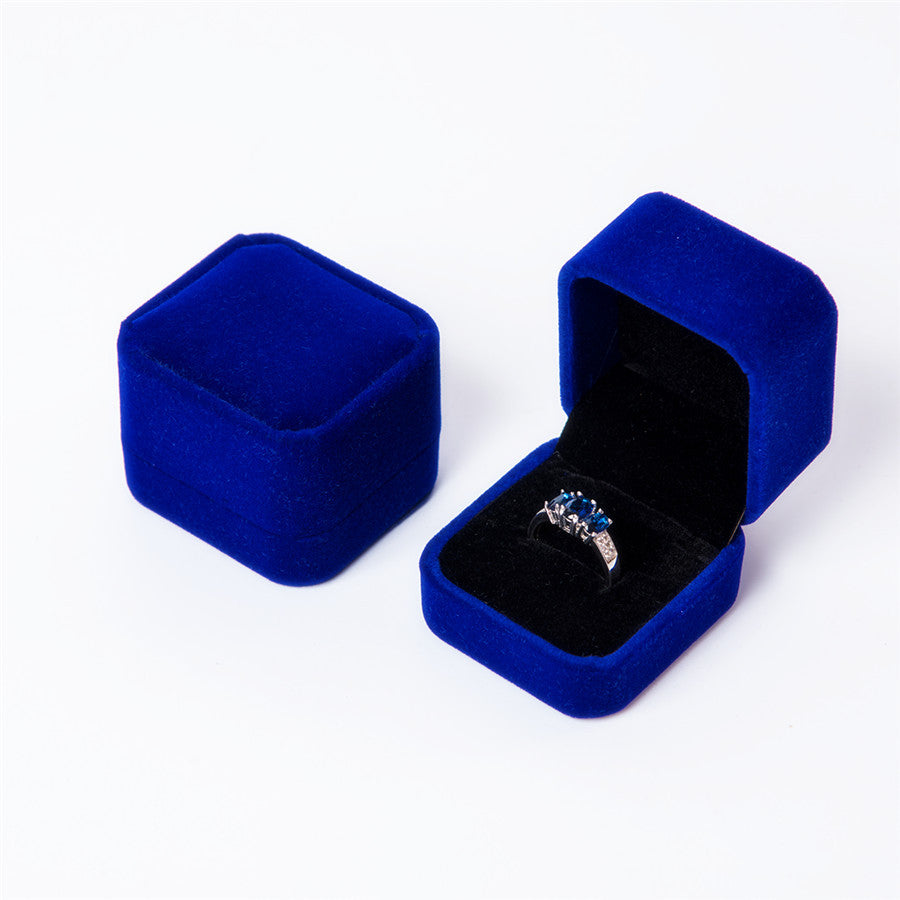 Flannel Jewelry Box Wholesale Ring Box Black Ring Box Ring Box Wholesale Factory Direct Sales
