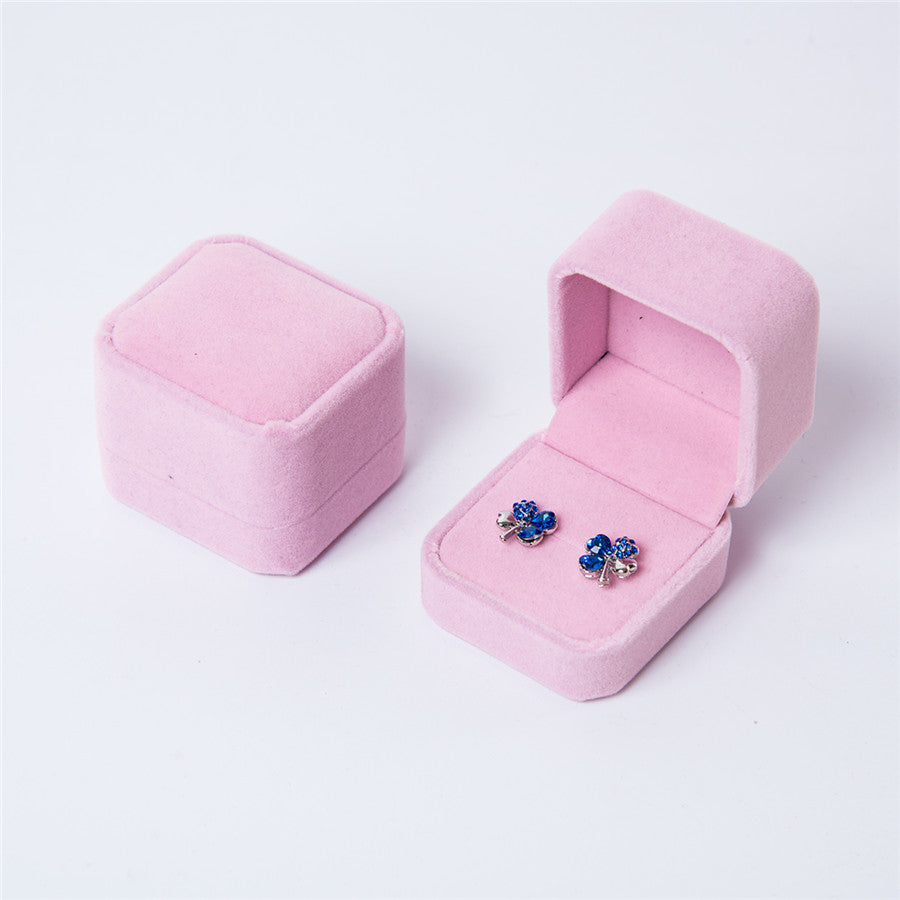 Flannel Jewelry Box Wholesale Ring Box Black Ring Box Ring Box Wholesale Factory Direct Sales