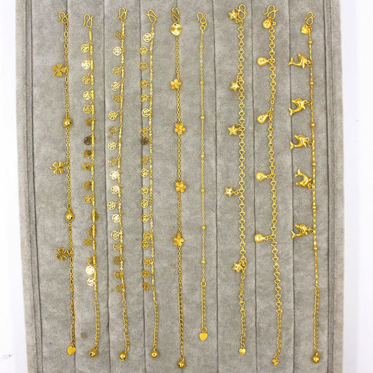 Fashion Euro Vietnamese Sand Gold Girls Anklet