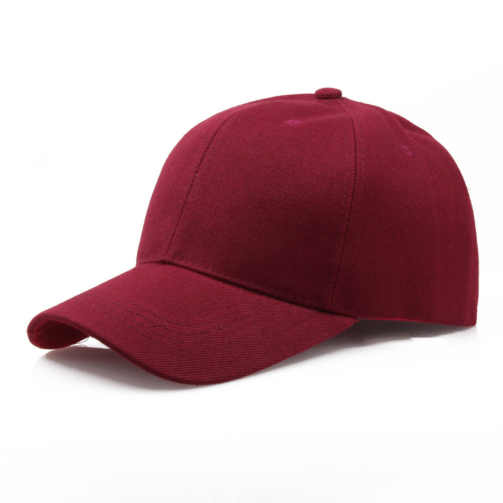 Spot Wholesale Cotton Thickened Solid Color Blank Cap Hat Work Cap Advertising Cap Baseball Cap Korean Version Tide