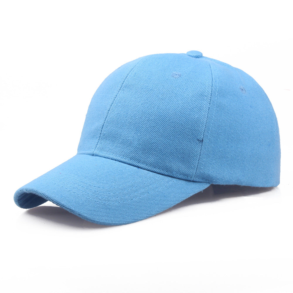 Spot Wholesale Cotton Thickened Solid Color Blank Cap Hat Work Cap Advertising Cap Baseball Cap Korean Version Tide