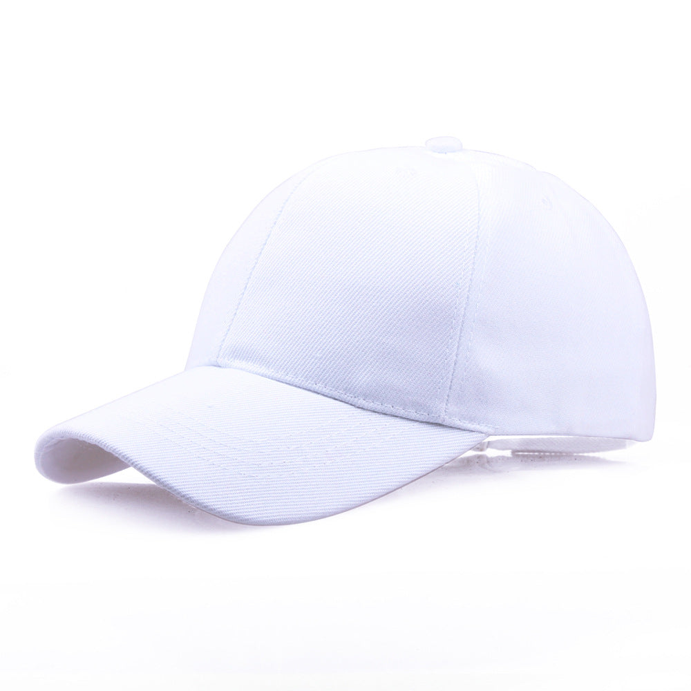 Spot Wholesale Cotton Thickened Solid Color Blank Cap Hat Work Cap Advertising Cap Baseball Cap Korean Version Tide