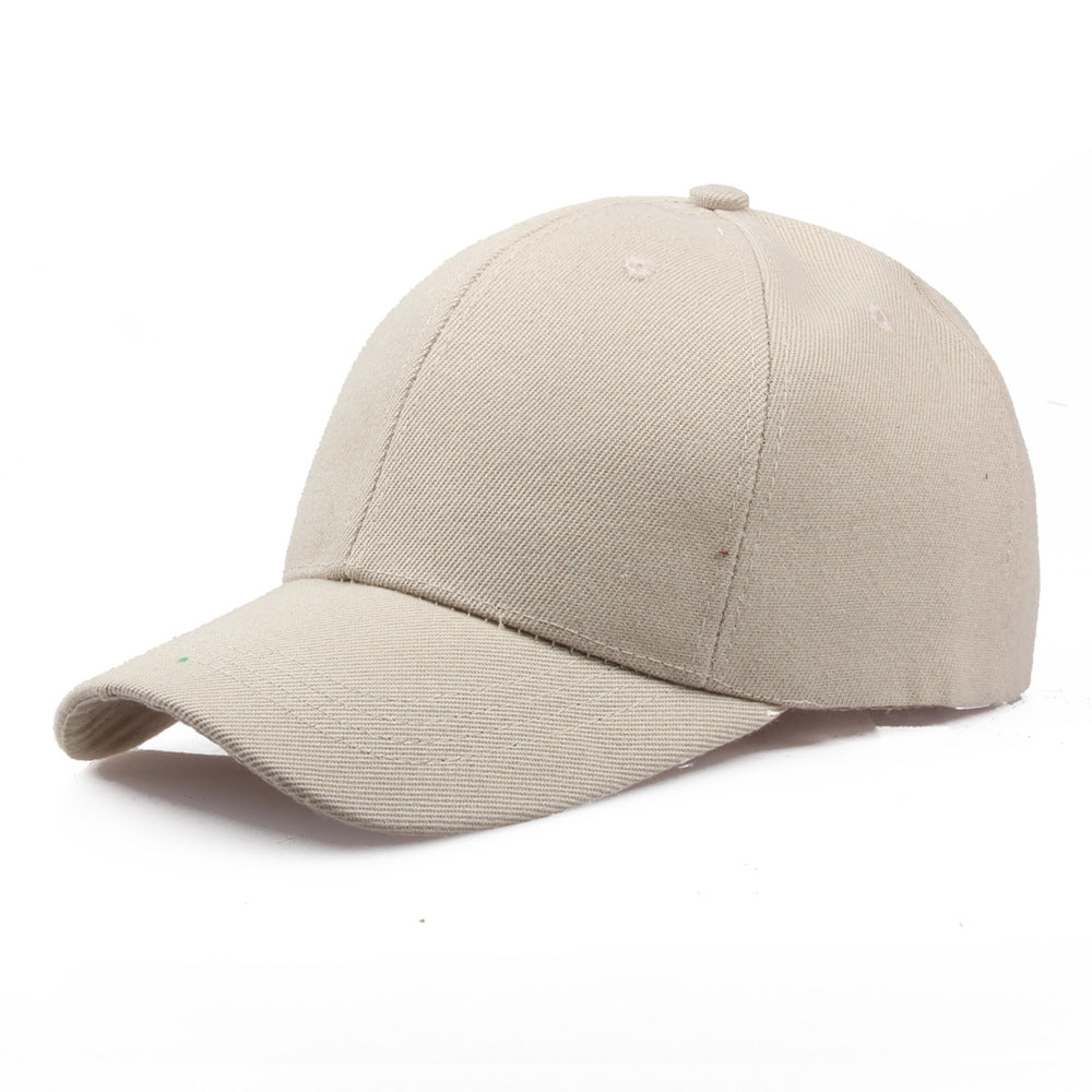 Spot Wholesale Cotton Thickened Solid Color Blank Cap Hat Work Cap Advertising Cap Baseball Cap Korean Version Tide