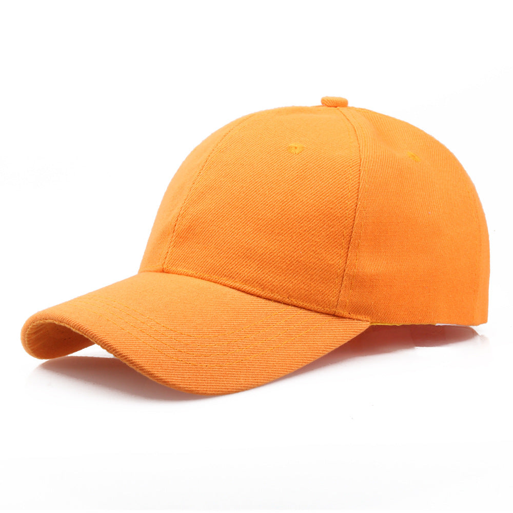 Spot Wholesale Cotton Thickened Solid Color Blank Cap Hat Work Cap Advertising Cap Baseball Cap Korean Version Tide
