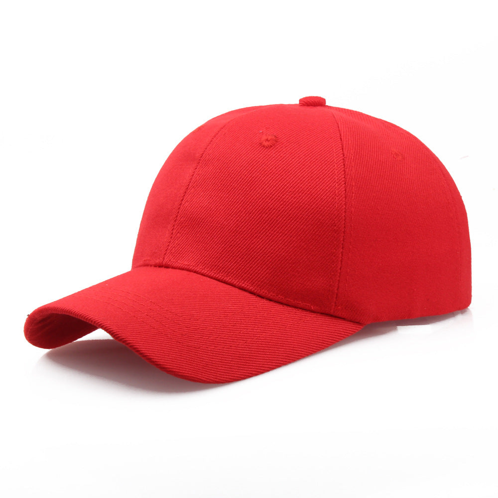 Spot Wholesale Cotton Thickened Solid Color Blank Cap Hat Work Cap Advertising Cap Baseball Cap Korean Version Tide