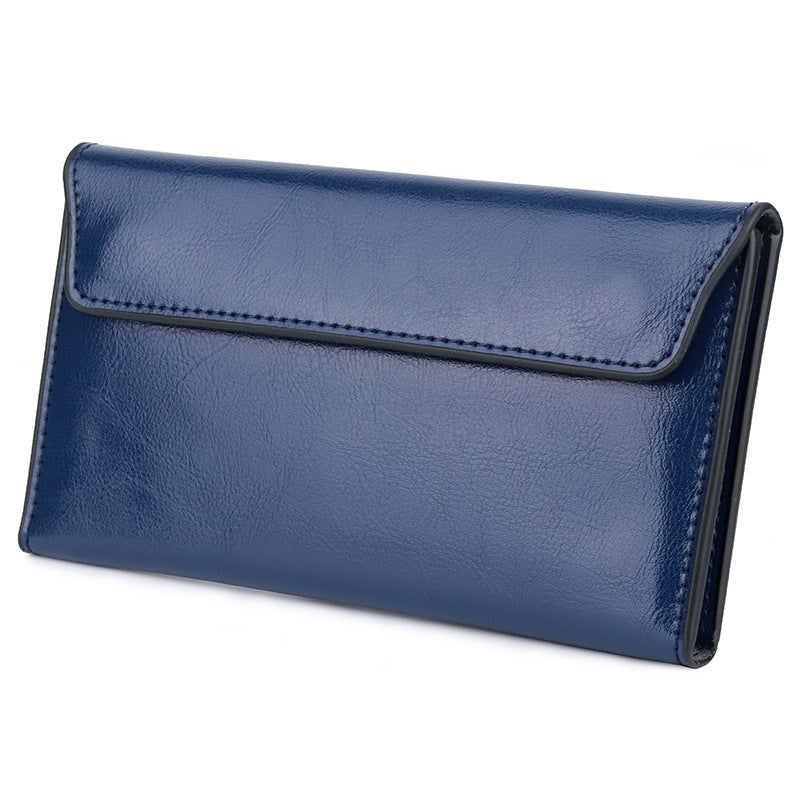 Leather Large Capacity Ultra-thin Women's Wallet Fashionable Simple Multi-functional Women's Clutch Bag