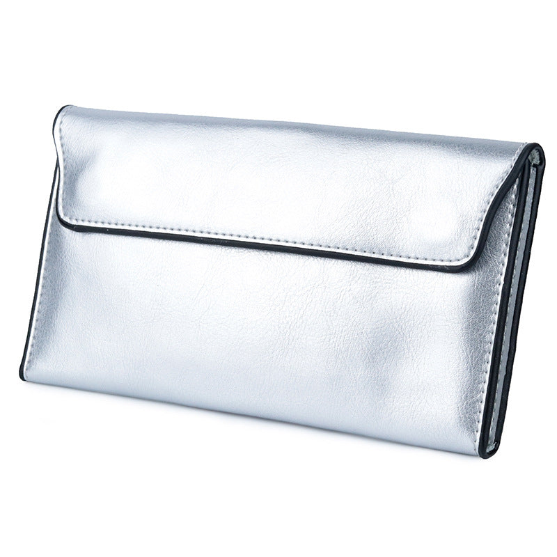 Leather Large Capacity Ultra-thin Women's Wallet Fashionable Simple Multi-functional Women's Clutch Bag