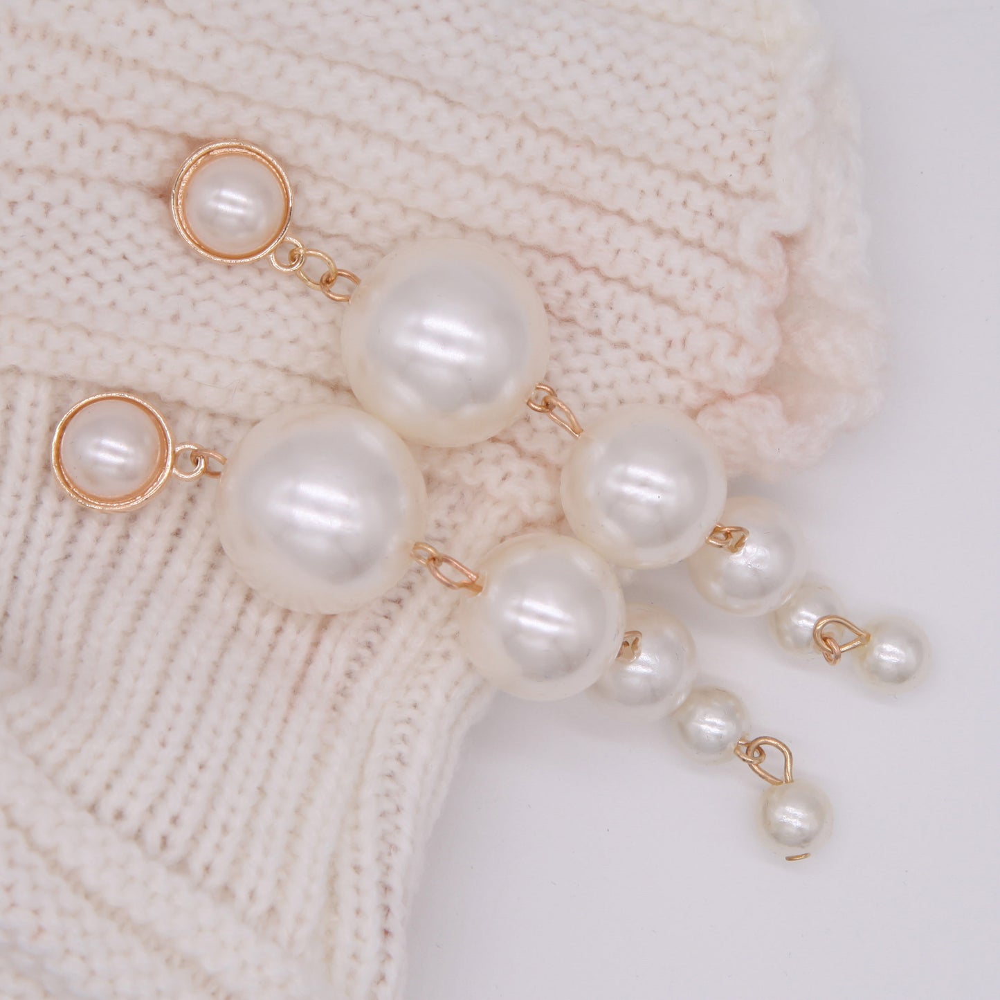 Personalized Simple Size Artificial Pearl Long Earrings, Korean Versatile Hipster Atmospheric Earrings Fashion Accessories