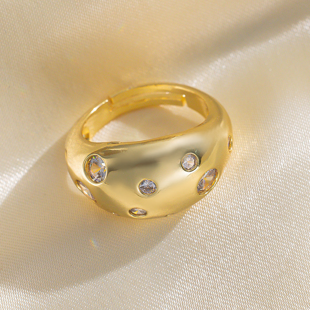 European and American Fashion Retro Niche Light Luxury High Sense Personalized Opening Ring Fashion Jewelry Factory Direct Sales