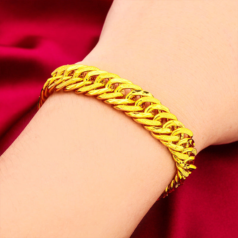 Gold Plated Men's Boss Bracelet Safety Bracelet