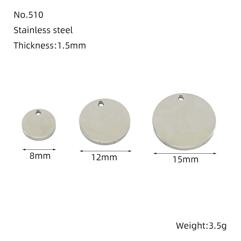 Stainless Steel Jewelry Accessories Necklace Accessories Plated 18k Gold Versatile Simple Wind Titanium Steel Pendant Spot Wholesale