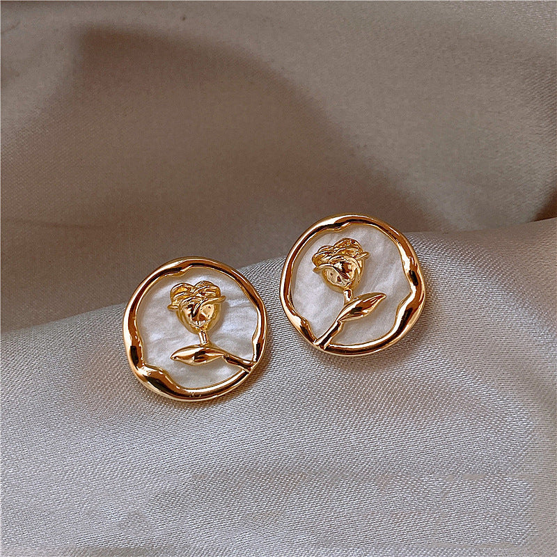 925 Silver Needle Pearl Zircon Earrings Women's High-end Sense Niche Temperament Cold Wind Mori Earrings Ear Jewelry Wholesale