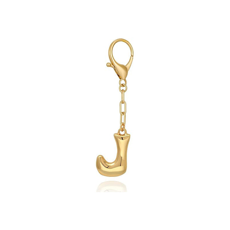 Hot-selling 26-letter Keychain Pendant Simple and Fashionable Versatile English Letter Bag Accessories Pendant