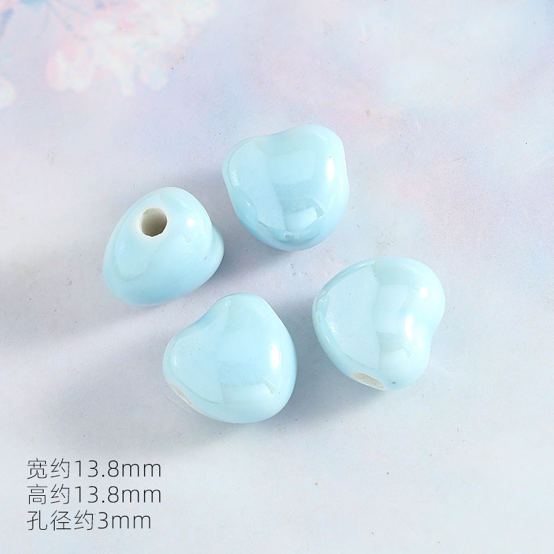 Ocean Wind Ceramic Beads Rabbit Conch Cat Claws Beaded Accessories Handmade Material DIY Loose Beads Bracelet Accessories
