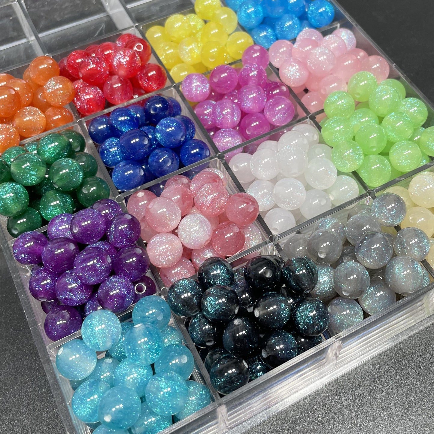 8/10/12 Mm Resin Fine Flash Starry Sky Mermaid Ji Round Beads Resin Imitation Cat Eye Beads DIY Bracelet Accessories