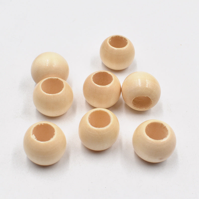 DIY Jewelry Accessories 20MM Large Hole Lotus Wood Beads, Hemu Round Beads, Wooden Beads Loose Beads, Wooden Beads Beaded Accessories