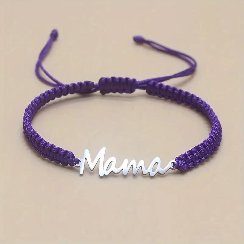 Mama Mother's Day Red Rope Woven Lucky Bracelet Fashion Versatile Bracelet Hand Jewelry Wholesale