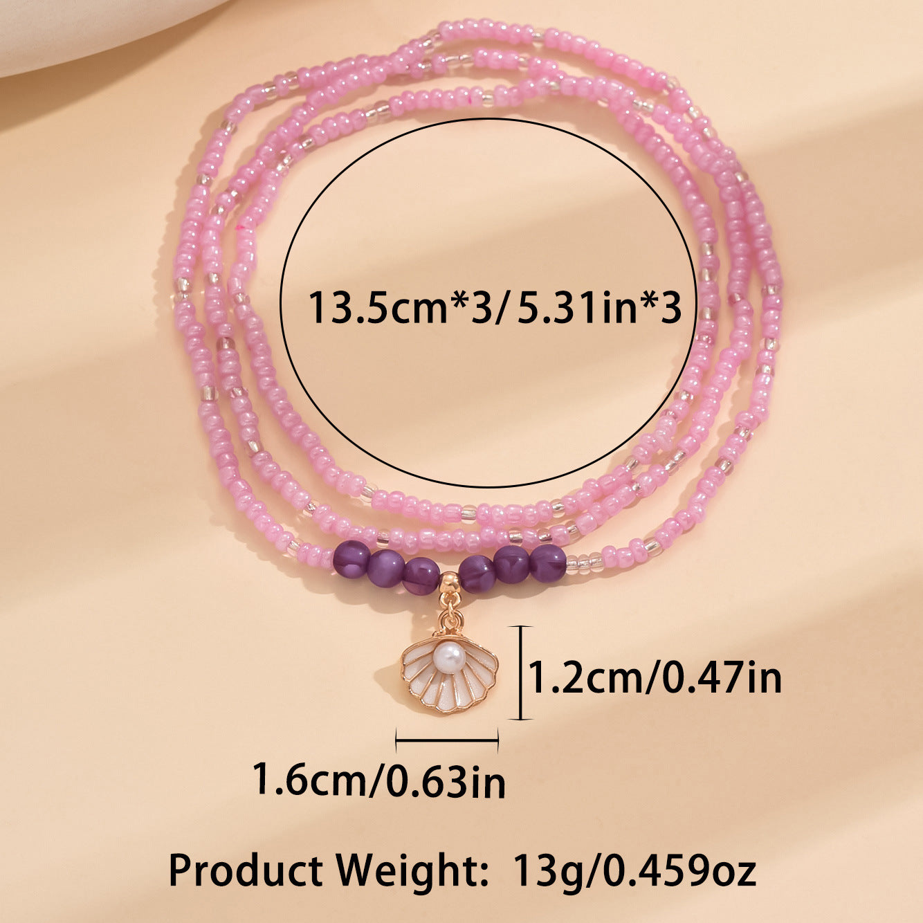 European and American Jewelry Summer Versatile Shell Rice Bead Anklet Simple Creative Bracelet Multi-purpose Beach Trend Foot Decoration