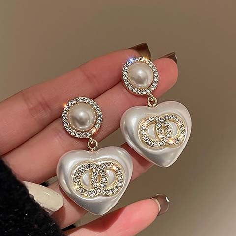 S925 Sterling Silver Unique Design Love Earrings Women's Niche Light Luxury 2025 New Autumn and Winter Ear Buckle Anti-allergic