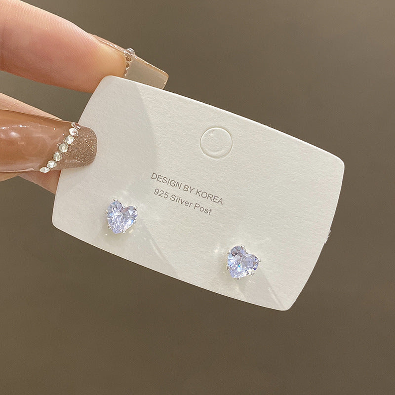 S925 Silver Needle Simple Ear Hole Earrings, Women's Small and Versatile Commuting Temperament Earrings, No Need To Pick Ear Accessories When Sleeping